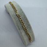 ALTIN KAPLAMA YUVARLAK TAŞLI ÖRGÜ BİLEKLİK AKBLKLK15