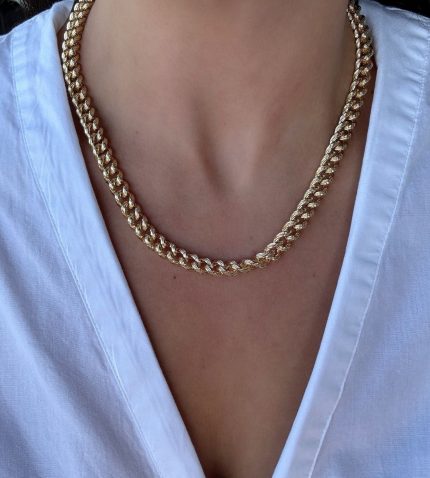 MAT ZİNCİR KALIN KOLYE AKKLYE30