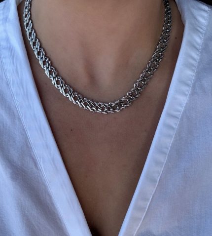 S MODEL GÜMÜŞ KALIN ZİNCİR AKKLYE23