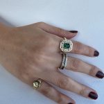 YUVARLAK KUZEY YILDIZLI SERÇE PARMAK YÜZÜĞÜ