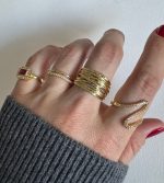 TAŞLI ZİGZAG YÜZÜK - Görsel 2