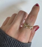 İNCE SIRALI TAŞLI YÜZÜK