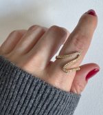 TAŞLI ZİGZAG YÜZÜK