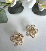 CAM GENİŞ ÇİÇEK DÜĞME BROŞ AKDGMBRS021 - Görsel 2