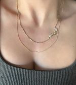 ÇİFT ZİNCİRLİ ÇİÇEKLİ ALTIN KOLYE AKKLYE5