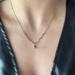 GÜMÜŞ SU DAMLASI KOLYE AKKLYE27