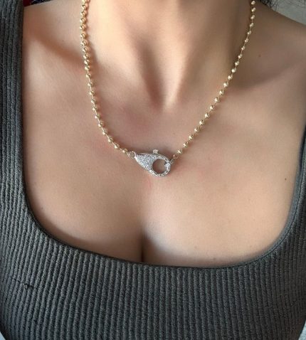 GÜMÜŞ TAŞLI PAPAĞAN KOLYE AKKLYE8