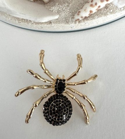 SİYAH ALTIN ÖRÜMCEK BROŞ AKBRS2004