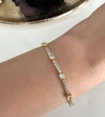 YUVARLAK SIRA TAŞLI SU YOLU BİLEKLİK AKBLKLK2028 - Görsel 2